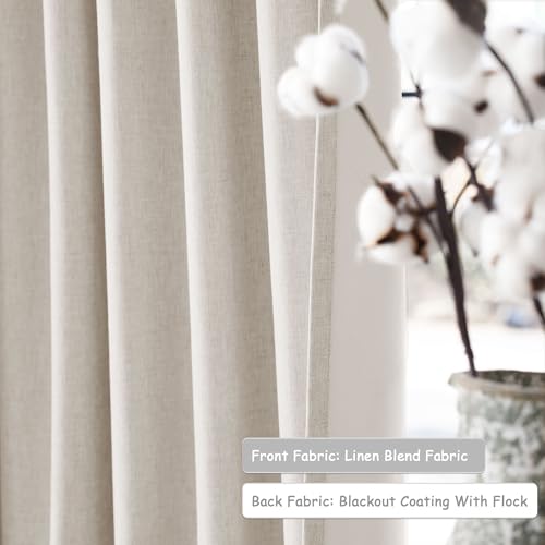 UHITECH Short Blackout Curtains for Small Window 35 Inch 2 Panels, Ivory | Suitable for Kitchen/Bedroom/Living Room/Basement, Thermal Insulated, Sun Protection, Home Decoration, Outdoor, Privacy - color: Ivory, size: 50"W x 35"L (Pack of 2)