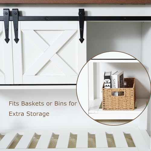 Farmhouse Entryway Table Set of 3, Console Table with Storage and 2 End Tables, Rustic Sofa Table Set for Living Room, Hallway, Bedroom, Black - color: 3pcs-black