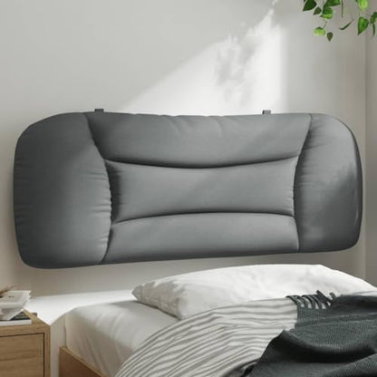 Wall Mounted Headboard Cushion, Rectangular Upholstered Reading Pillow with Adjustable Height for Bedroom Bed Back Support, Light Gray Textured Fabric - color: Light Gray