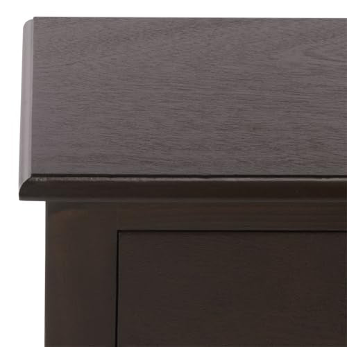 SAFAVIEH Furniture - Athena 2-Drawer Console Table - Dark Chocolate - Solid Wood - Farmhouse Classic Design - Ideal for Entryway, Living Room, Hallway, 35.5" W x 13" D x 29.5" H (CNS5702D) - color: Dark Chocolate