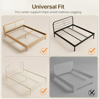 2 Inch Full Box Spring Low Profile, Heavy Duty Box Spring | Box Spring for Full Bed, Mattress Foundation, Quiet Steel Frame, Easy Assembly, Noise Free - size: Full