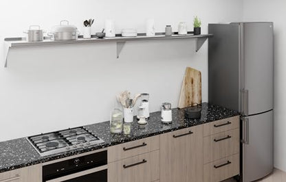 AmGood 12 in. x 96 in. Stainless Steel Wall Shelf | NSF | Metal Shelving | Garage, Laundry, Storage, Utility Room | Restaurant, Commercial Kitchen - size: 12 in. x 96 in.
