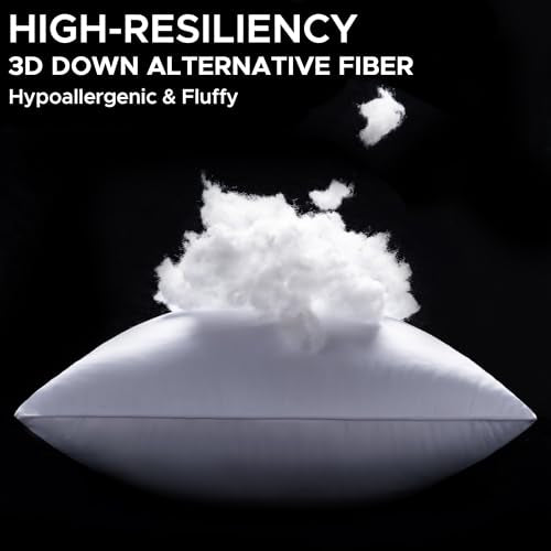 16 x 16 Pillows Insert Set of 2 Down Alternative Throw Pillow Inserts Small Fluffy Decorative Pillow White Square Pillows Stuffing for Living Room Couch Bed Sofa Interior Cushions - size: 16 X 16 Inches Set of 2