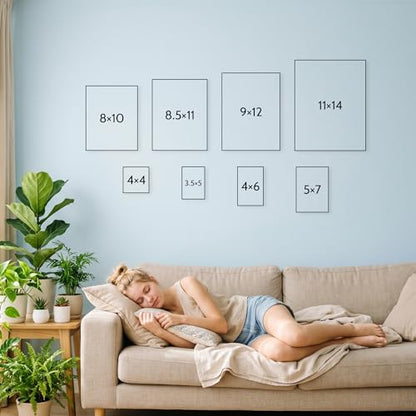 4x4 Picture Frame, Wall Mount or Tabletop Photo Frames with Engineered Wood, Black 10 Pack - color: Black, size: 4x4-10PK