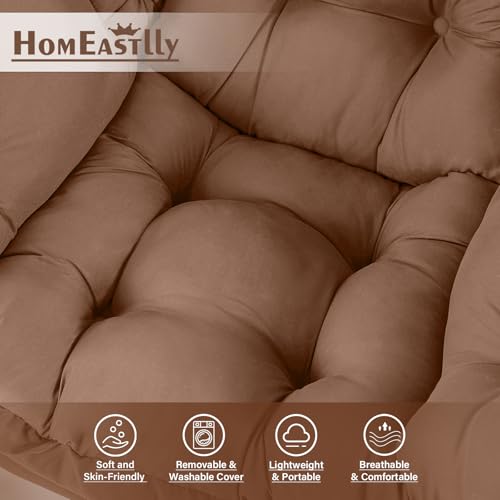 Lazy Chair with Ottoman, Soft Comfy Chair for Bedroom, Khaki | Reading Accent Lounge Chair with folding Foot Stool for Living Room Dorm Apartment, sturdy metal frame - color: Khaki