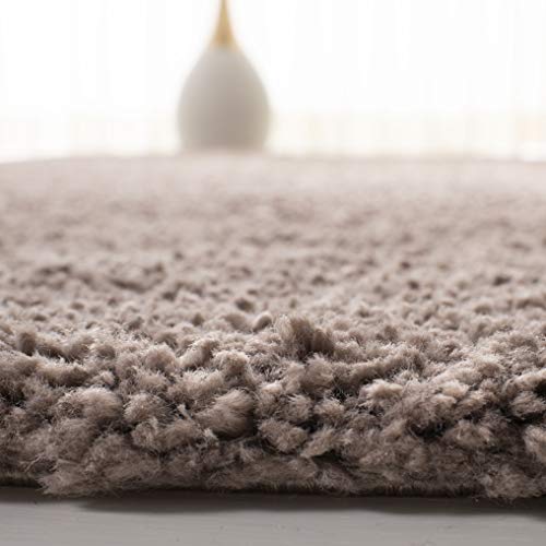 SAFAVIEH August Shag Collection Accent Rug - 2'3" x 4', Taupe, Solid Design, Non-Shedding & Easy Care, 1.2-inch Thick Ideal for High Traffic Areas in Entryway, Living Room, Bedroom (AUG900R) - color: Taupe, size: 2'3" x 4' (Rectangular)