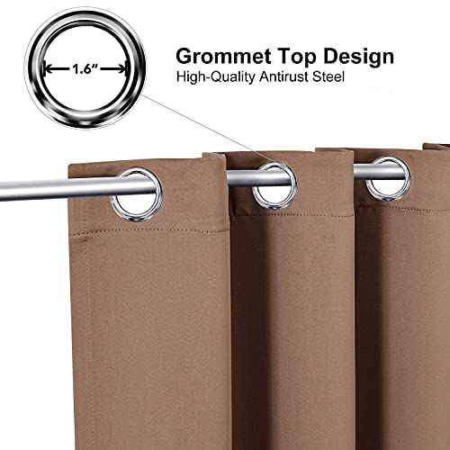 ChrisDowa Room Darkening Curtains for Bedroom and Living Room 40 Inch Long | 2 Panels Set, Thermal Insulated, Noise Reducing, Grommet, Blackout, Window Treatment Drapes, Cappuccino, 29 x 40 Inch - color: Cappuccino, size: 29"W x 40"L (Pack of 2)