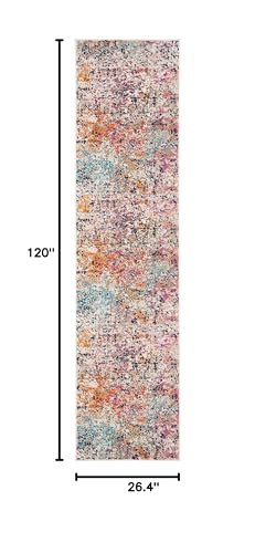 SAFAVIEH Madison Collection Runner Rug - 2'2" x 10', Grey & Pink, Modern Abstract Design, Non-Shedding & Easy Care, Ideal for High Traffic Areas in Living Room, Bedroom (MAD460A) - color: Grey/Pink, size: 2'2" x 10' (Runner)