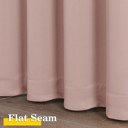 Blush Cafe Blackout Curtains 36 Inch Length 2 Panels Set, Soft Solid Thermal Insulated Room Darkening Small Window Curtains for Kitchen Bathroom Basement, Blush, Each, 40" Wx36 L - color: Blush, size: 40"W x 36"L (Pack of 2)