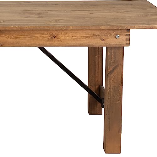 Flash Furniture Hercules 108x40 in Folding Table | Commercial Grade, Foldable Locking Legs, Farmhouse, Rustic