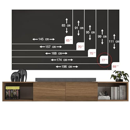 Atelier Mobili Floating TV Stand - Wall Mounted TV Stand for 75 Inch TV - Floating TV Shelf - Modern TV Stands for Living Room - Sleek Entertainment Center Design (Walnut, 2 Doors 2 Shelves) - size: 2 Doors 2 Shelves