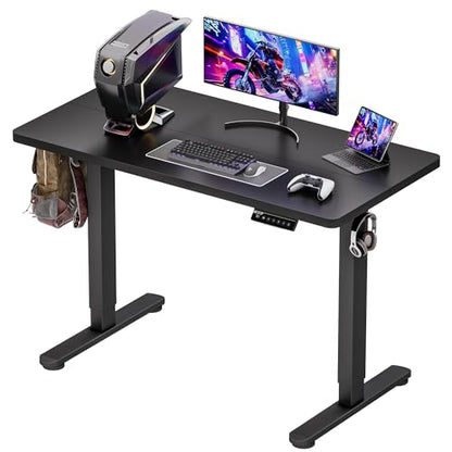BIZUM Standing Desk Electric Adjustable Computer Desk-Stand up Desk Office Gaming Home Office Memory Desks 48x24 inches Black - color: Black, size: 47.2*23.6 Inch