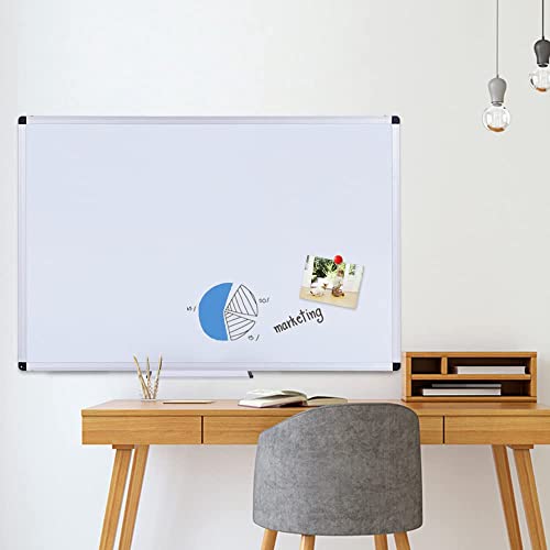 VIZ-PRO Magnetic Whiteboard, 40 x 30 Inches, Dry Erase Board for Wall | Includes 1 Eraser, 2 Markers & 4 Magnets, Aluminum Frame, for School Office and Home - size: 40 X 30 Inches
