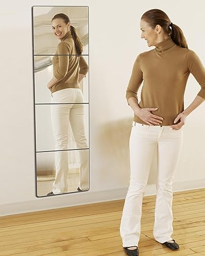 Kids Safety Shatterproof Mirror For Wall, Mirror Tiles, Made of Unbreakable Acrylic, Thick 0.12",4 Pack 14"x14", Bedroom Door Closet Mirrors, Plexiglass, Living Room Mirrors, Glassless Mirro for Kids - size: 13.8"L x 13.8"W