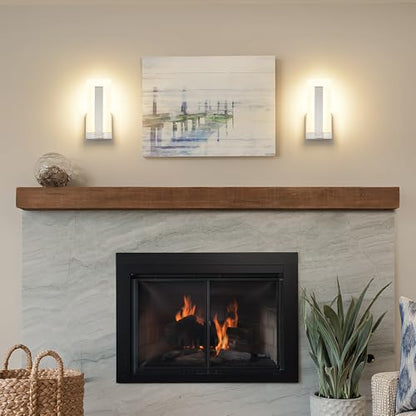 Joosenhouse Modern LED Wall Sconce Set of 2, Hardwired 3000K Warm White Light Wall Lights, 7W Up and Down Wall Mount Light, 9.76 inch Brushed Nickel Indoor Wall Sconce Wall Lighting - color: Nickel -Non Dimmable