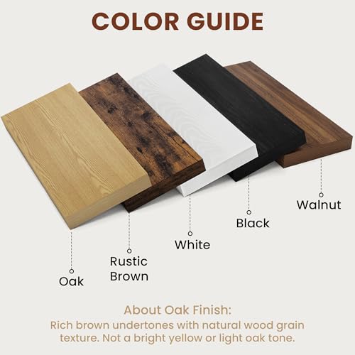 Vivelove Square Floating Shelves 12x12” Set of 2, Black | Easy Install with Hardware, Invisible Brackets, No Sagging, Living Room Display Shelf, 2" Thick，Engineered Wood - color: Black, size: 12”wx12”dx2”h