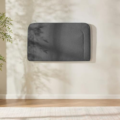 Hearth & Harbor Wall Mounted Twin Headboard Only, Bed Headboard Twin Size | Easy Assemble, Floating Peel & Stick, Upholstered Boucle, 3D Stitched Wall Panels, 5 Strips of 3M Tape Included, Grey - color: 05-grey, size: Twin