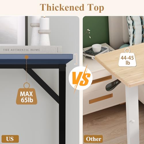 ARTPOWER Wood Narrow Console Table with Built-in Power Outlets, Blue | Slim Behind Couch Sofa Table with Charging Station, Skinny Entryway Table with Open Shelf for Living Room, Hallway, Foyer - color: Blue, size: 1-pack