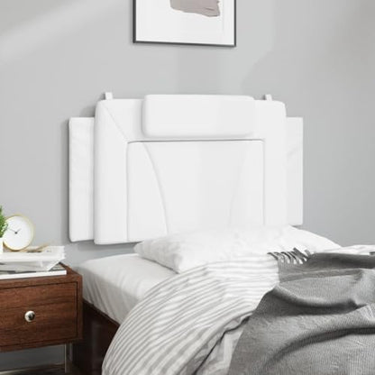 Viana 39.4 Inch Faux Leather Headboard Cushion, Upholstered Wall Mounted Bed Backrest Pillow for Twin Bed, White - color: White, size: 39.4 inch headboard