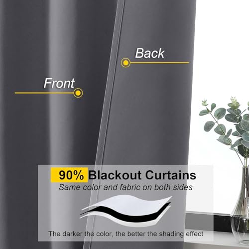 Grey Kitchen Blackout Curtains 30 Inch Length Tier 2 Panels, Soft Solid Thermal Insulated Room Darkening Small Window Curtains for Bathroom Basement, Grey, 2PCS Each 30" Wx30 L - color: Grey, size: 30"W x 30"L (Pack of 2)