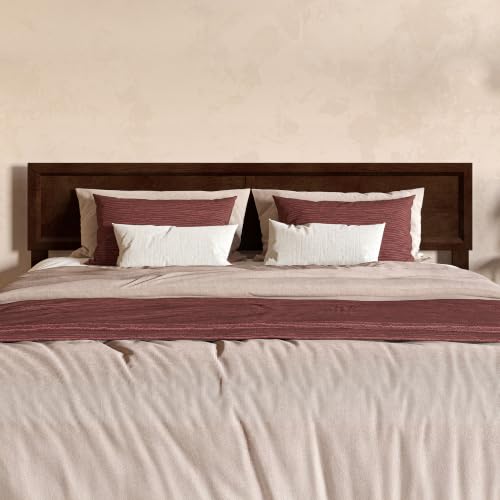 AFI, Sophia Adjustable Modern King Wood Headboard, Walnut - color: Walnut, size: King (U.S. Standard)