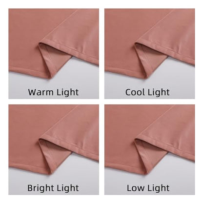 Joydeco Pink Velvet Curtains 63 inch Length 2 Panels, Luxury Blackout Rod Pocket Thermal Insulated Window Curtains, Super Soft Room Darkening Drapes for Living Dining Room Bedroom,W52 x L63 inches - color: Rod Pocket | Pink, size: 52"W x 63"L (Pack of 2)