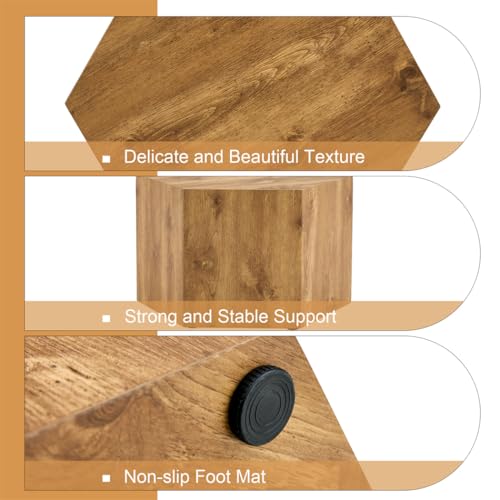 Side Table, End Table Living Room Table, Modern Side Table Sofa Couch Table, Bedside Table Nightstand for Small Spaces, Bedroom - color: 24'' Wood, size: 24'' Coffee Table