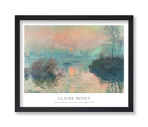 Poster Master Vintage Monet Poster - Retro Watercolor Print - Sunset on the Seine, Abstract, Colorful, Aesthetic - 8x10 UNFRAMED Wall Art - Gift for Artist, Friend - Wall Decor for Home, Office, Dorm - color: Style-06, size: 8"L x 10"W
