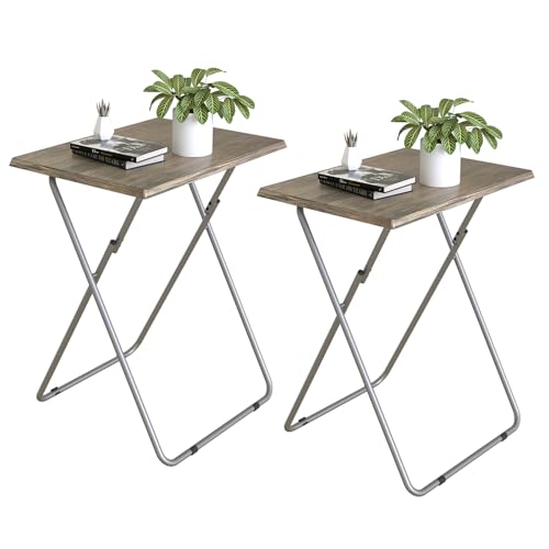TV Tray Table TV Dinner Tray Set of 2,Eating Trays (3D,2PCS) | for Living Room with No Assembly Required,Small Folding Side Table with Sturdy MDF,15 x 18.9 x 26in - color: 3d, size: 2pcs
