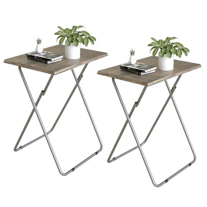TV Tray Table TV Dinner Tray Set of 2,Eating Trays (3D,2PCS) | for Living Room with No Assembly Required,Small Folding Side Table with Sturdy MDF,15 x 18.9 x 26in - color: 3d, size: 2pcs