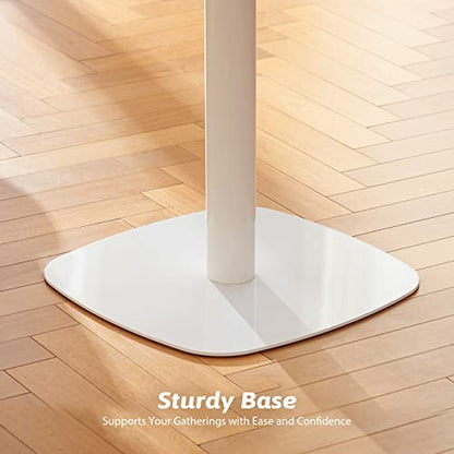 VONLUCE Modern Square Dining Table for 2 and 4 Person, 32 Inch Small Pedestal Kitche Dinner Table, Mid Century Style with 220lb Capacity, White - color: 32" White Squre