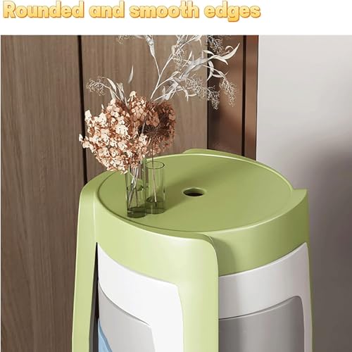 Lightweight Dining Chairs Round Stackable Stools ABS Dining Room Chairs Portable Diner Chair Backless Nesting Stack Stools 4 Pack(Light Blue) - color: Light Blue
