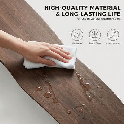 FUQARHY 59” Farmhouse Dining Bench Pair of 2, Long Kitchen Benches | 6-8 Person, Long Kitchen Table Benches, Entryway Bench, Indoor Bench Walnut - color: Walnut