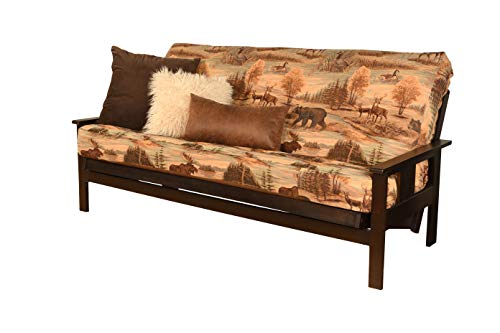 Kodiak Furniture Monterey Futon Set, No Drawers, with Espresso Base and Canadian Mattress - color: Canadian, size: No Drawers, style: Espresso Finish