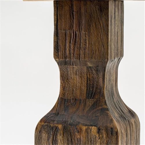 FE3-07-TP Ferris Kitchen Dining Table - a Round Wooden Table Top with Pedestal Base, 48x48 Inch, Distressed Jacobean - color: Distressed Jacobean, size: 48x48 Inch