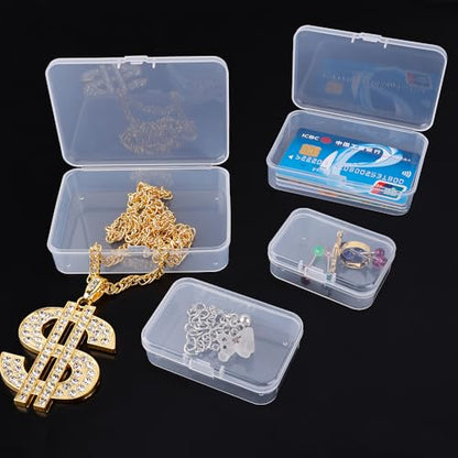 1pcs Transparent Plastic Storage Box Rectangular Dustproof Boxes Desktop Drawer Organizer Container for Home (M,9.5 * 6.5 * 2.5cm) - color: M,9.5*6.5*2.5cm