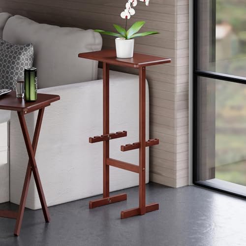 Winsome Riley Snack Table Rack, Walnut - color: Walnut