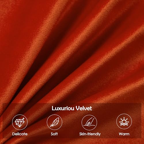 43.3" Bedroom Bench, Upholstered Entryway Bench, Modern End of Bed Ottoman with Solid Wood Legs and Adjustable Foot Pegs for Entryway, Dining Room and Living Room (Rust Velvet) - color: Rust Velvet, size: 43.3"