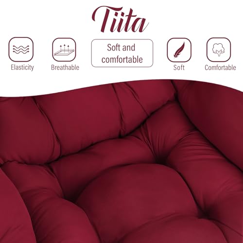 Lazy Chair with Ottoman, Comfy Reading Accent Chair, Burgundy | Foldable Footrest, Padded Seat and Backrest, Side Pocket for Lounging in Living Rooms, Bedrooms, Dorms and Small Spaces - color: Burgundy
