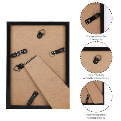 Giftgarden 3.5x5 Picture Frame Set of 18, Lightweight 3.5 by 5 Frames Bulk for Gallery Wall Photo Hanging and Tabletop Display, Black - color: Black*18, size: 3.5x5
