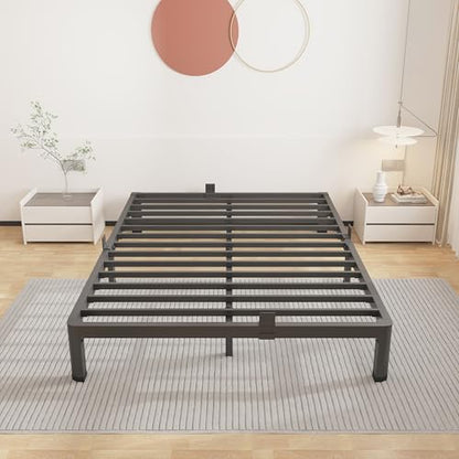 ROIL 10 Inch King Bed Frame with Rounded Corner & 4 Mattress Baffles | Easy Assembly, Noise Free, 3500LBS Load Capacity, No Box Spring Needed, Heavy Duty Steel, No Box Spring Needed, Rubber Pads - size: King, style: 10 Inch