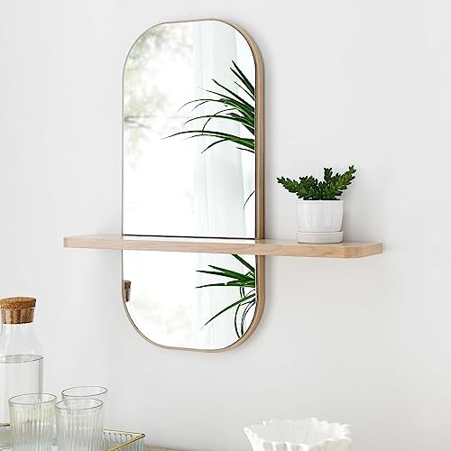 Modway EEI-6349-OAK Solstice Mirror, Oak - color: Oak