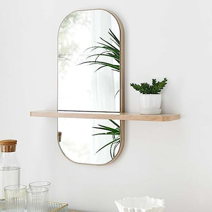 Modway EEI-6349-OAK Solstice Mirror, Oak - color: Oak