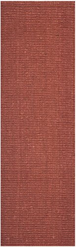 SAFAVIEH Natural Fiber Collection Runner Rug - 2'6" x 6', Rust, Handmade Jute, Farmhouse Style, Chunky Textured Thick Pile (NF447C) - color: Rust, size: 2'6" x 6' (Runner)