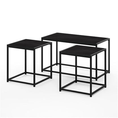 Furinno Camus Modern Living Room Coffee Table with 2 End Tables Set, Americano - color: Americano, size: 3-in-1 Set (1 Coffee + 2 End Tables)