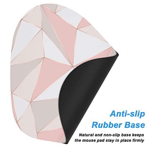 Rimilak Small Mouse Pad 6 x 7 Inch, Irregular Mini Mouse Pad with Non-Slip Rubber Base, Waterproof Compact Mouse Mat for Laptop Computer Wireless Mouse Keyboard Home Office Travel, Pink Marble - color: Pink Triangle Marble, size: 7L x 6W inches