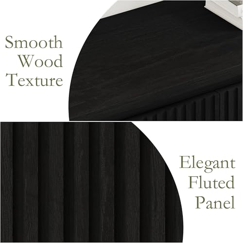 Wood Console Table for Entryway, 47In Entryway Table with Storage, Narrow Sofa Tables with Drawers, Modern Black Couch Tables for Living Room, Black Oak - color: Black Oak