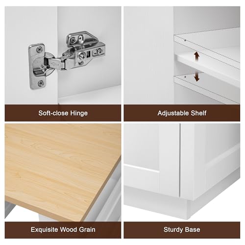 Kitchen Island, Extendable Dining Table with Power Outlet | Extendable dining table seats 2-6 guests, slides from compact prep island to family dining setup - color: White Oak + Natural Wood Grain Table + Mdf