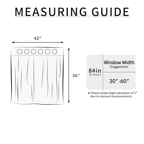 Easy-Going Blackout Curtains for Bedroom, Solid Thermal Insulated Grommet and Noise Reduction Window Drapes, Room Darkening Curtains for Living Room, 2 Panels (42x36 in, Grey) | Washable Grommet Top Window Drapes for Bedroom and Living Room, Noise Reducti