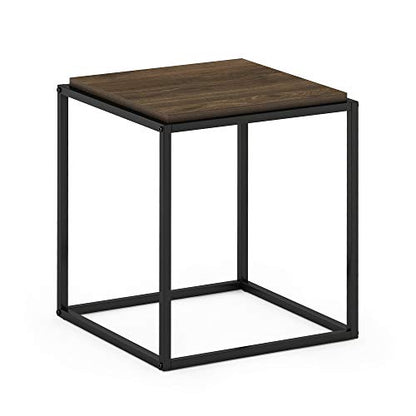 Furinno Moretti Cube Modern Stackable End Table Shelf, Columbia Walnut - color: Columbia Walnut, size: Stackable Cube